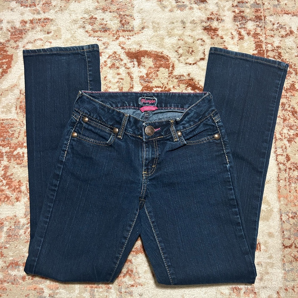 Wrangler Dark Blue Bootcut Jeans - 5/6x34 - Picture 2 of 7